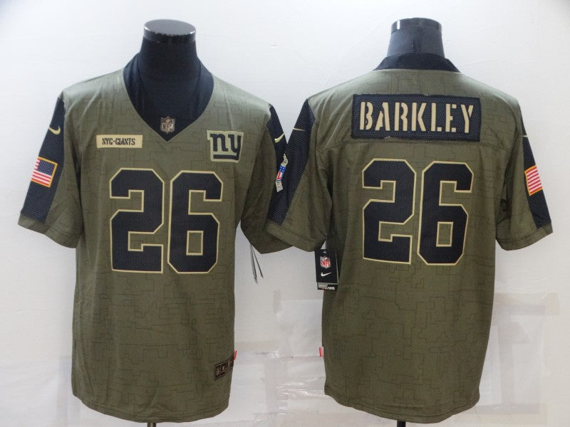 Men's New York Giants Saquon Barkley Brown Player Game Jersey