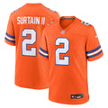 Patrick Surtain II Denver Broncos  Mile High Collection 1977 Throwback   Game Jersey - Orange