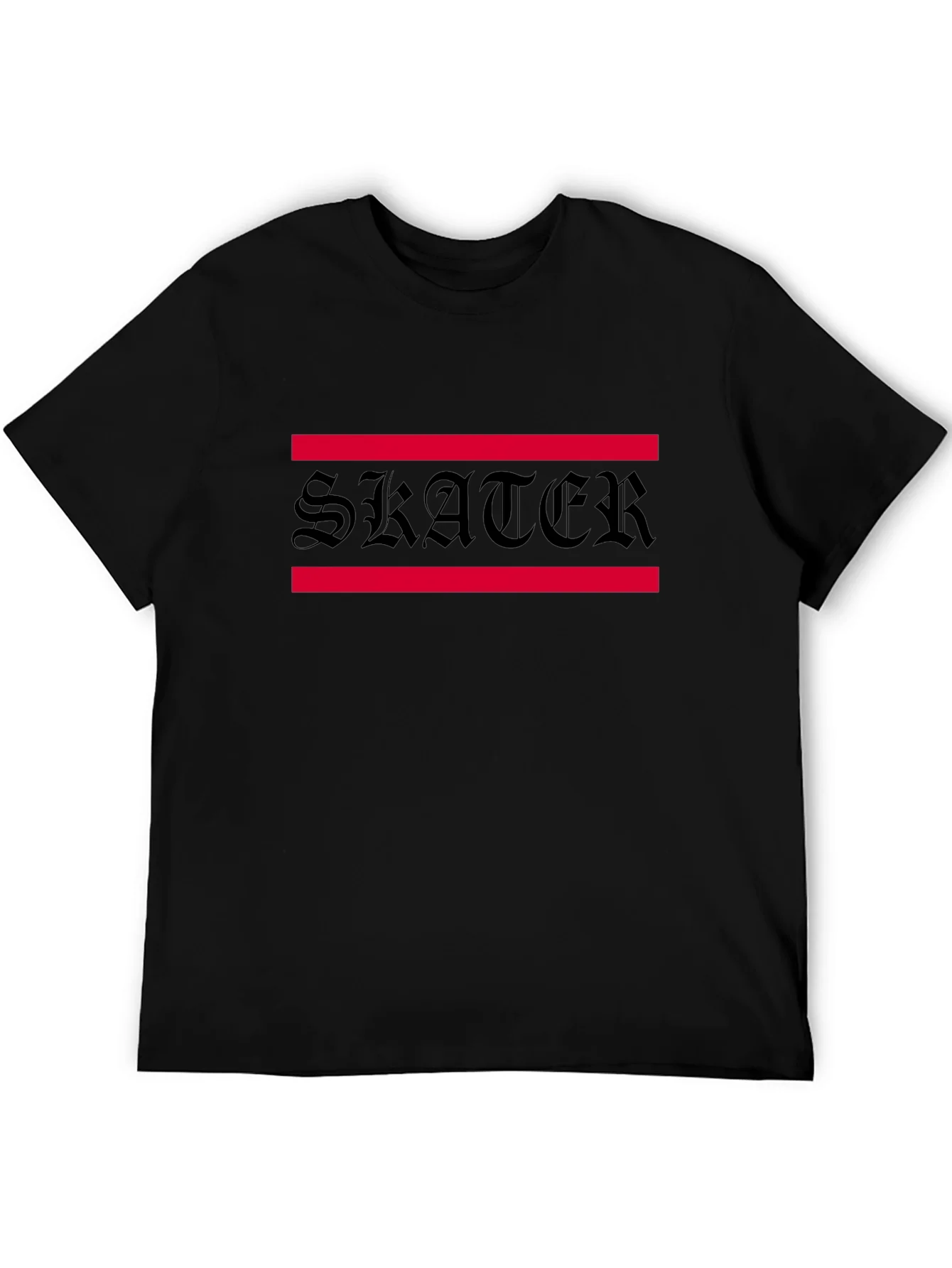 Skater Graphic Tee - Black Cotton Blend