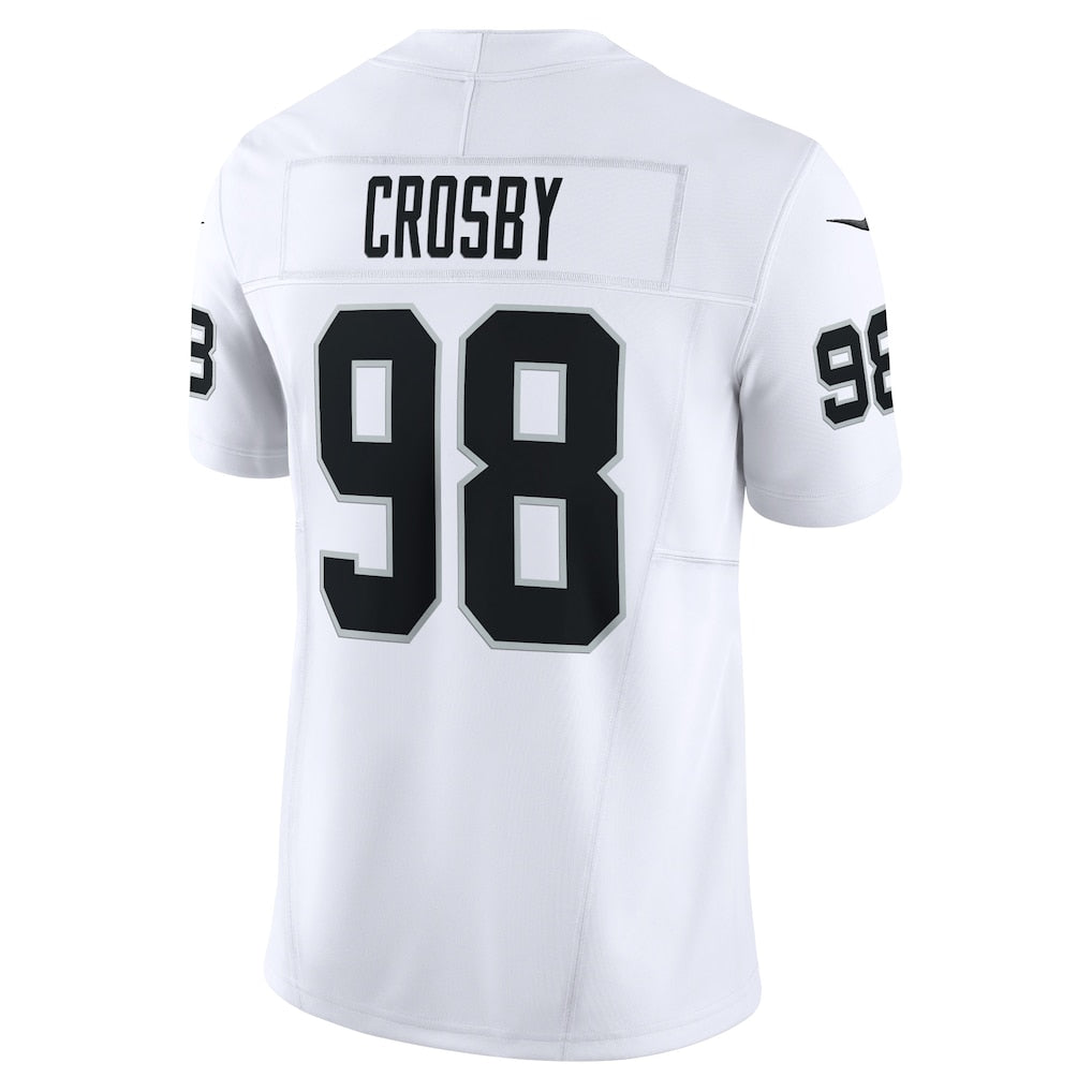LV.Raiders #98 Maxx Crosby White Vapor F.U.S.E. Limited Jersey