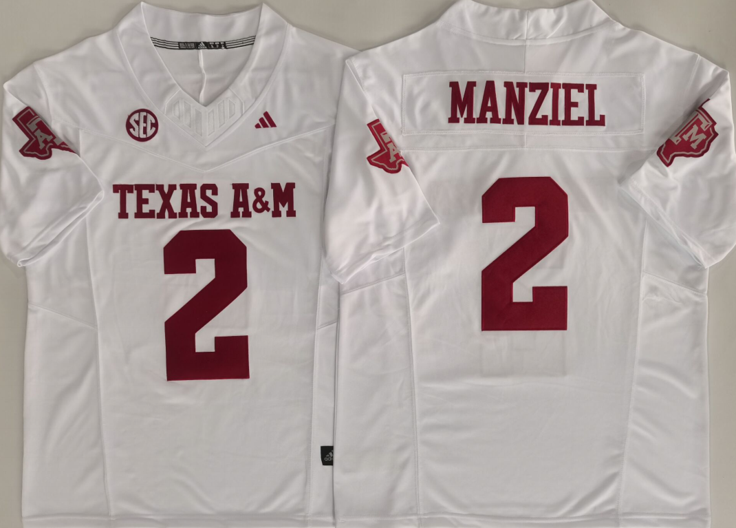 Men's Texas A&M Aggies Johnny Manziel #2 White Game Jersey