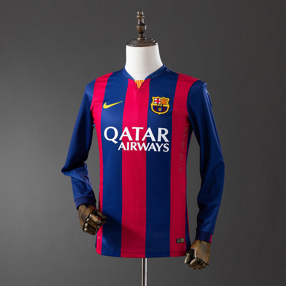 Barcelona 2014/15 Home Long Sleeve Retro Jersey