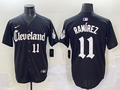 Men's Cleveland Guardians Jose Ramirez Black Replica Player Jersey