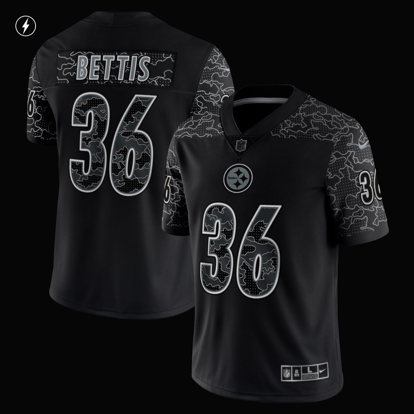 Jerome Bettis Pittsburgh Steelers  Retired   RFLCTV Limited Jersey - Black