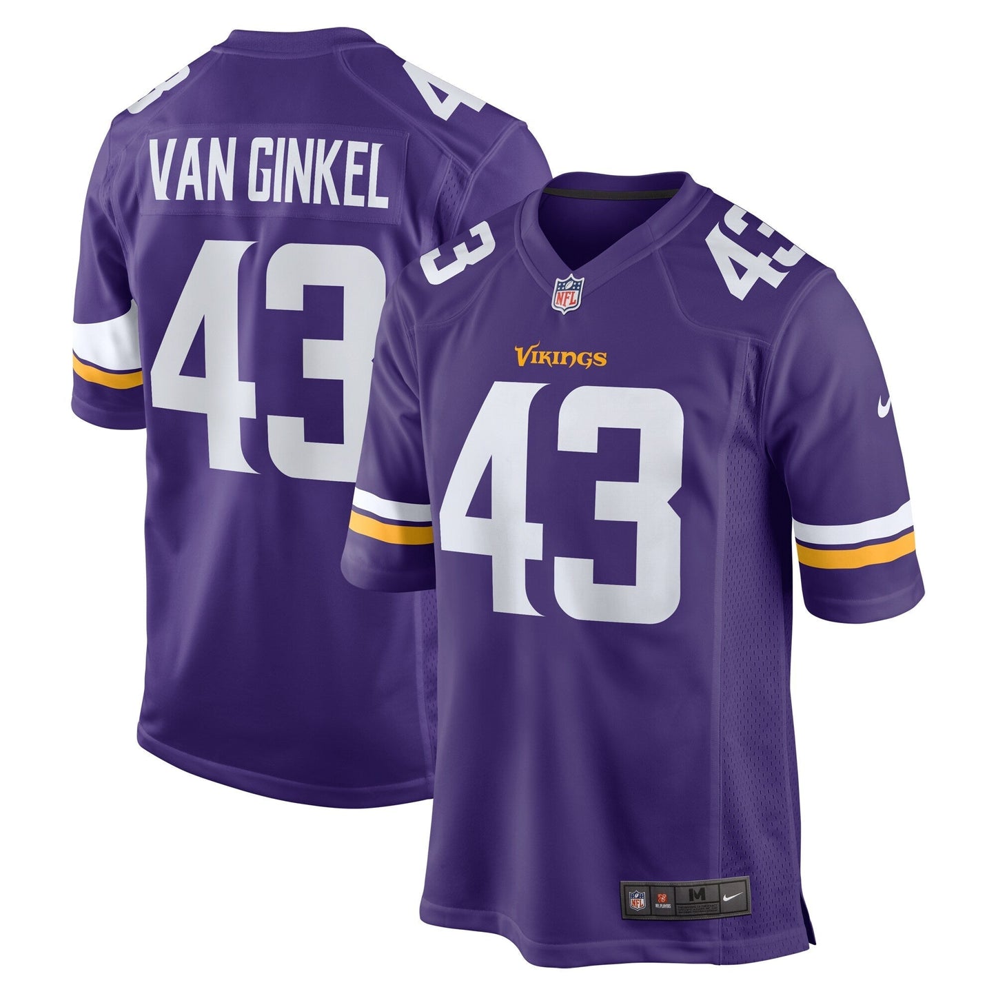 Andrew Van Ginkel Minnesota Vikings  Team Game Jersey -  Purple