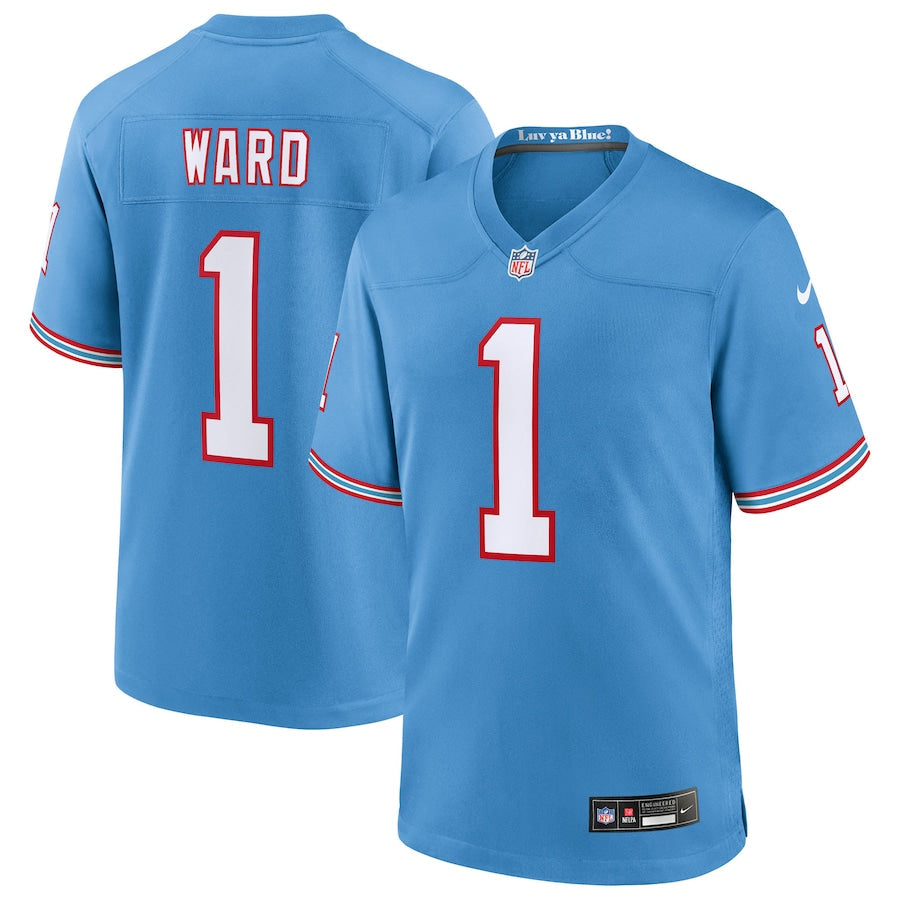Tennessee Titans Cameron Ward  Light Blue 2025 NFL Draft First Round Pick 2nd Alternate Game Jersey
