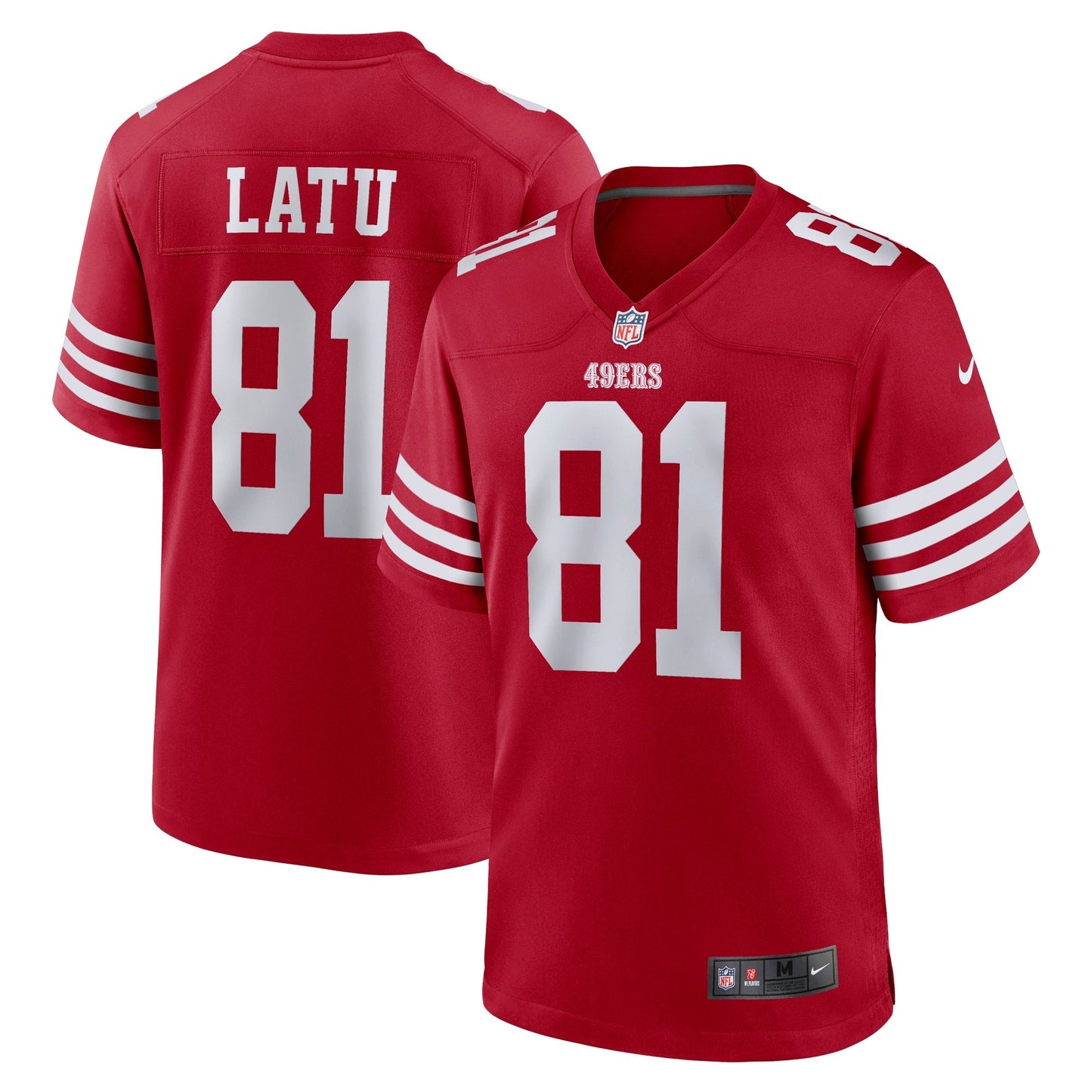 Cameron Latu San Francisco 49ers  Team Game Jersey - Scarlet