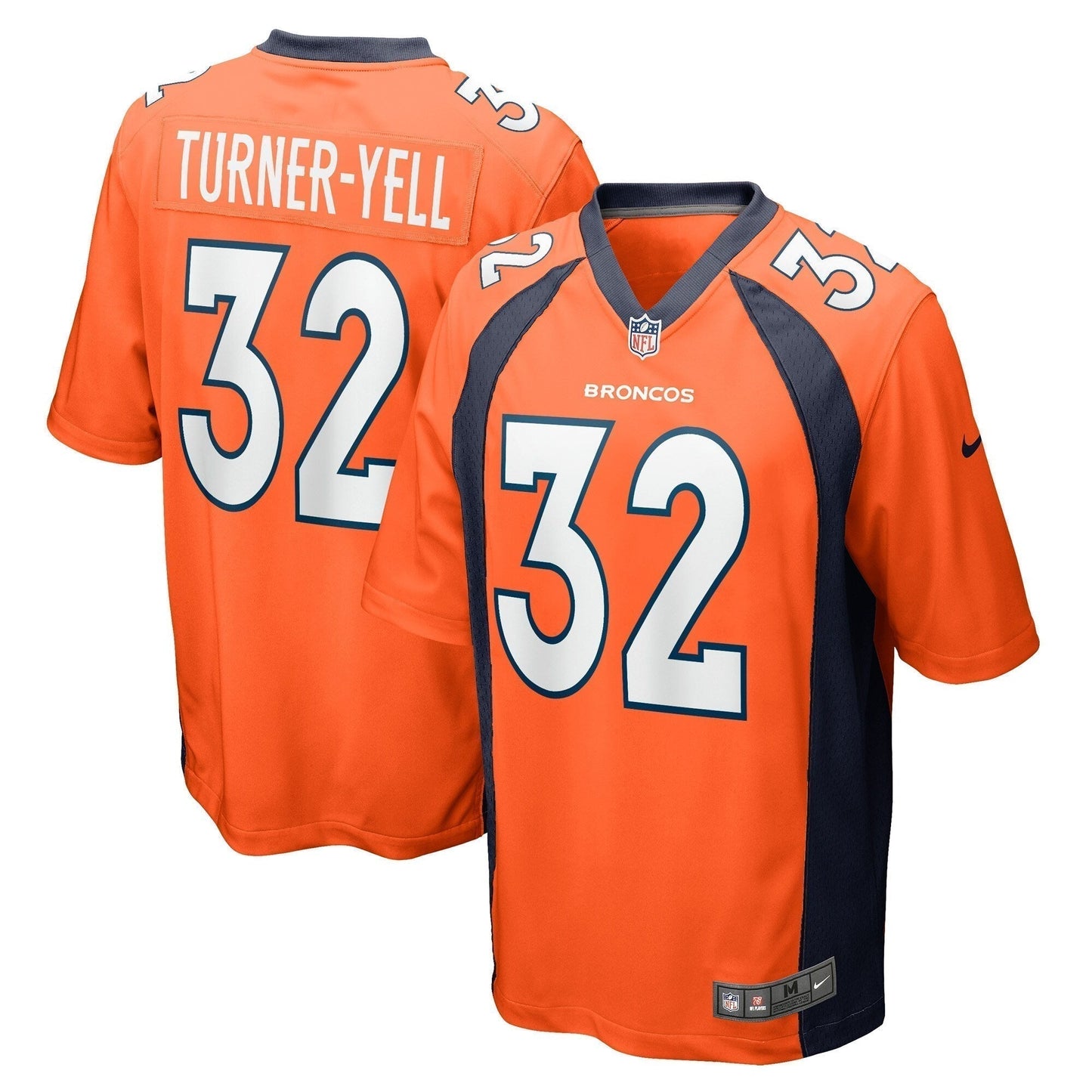 Delarrin Turner-Yell Denver Broncos  Game   Jersey - Orange