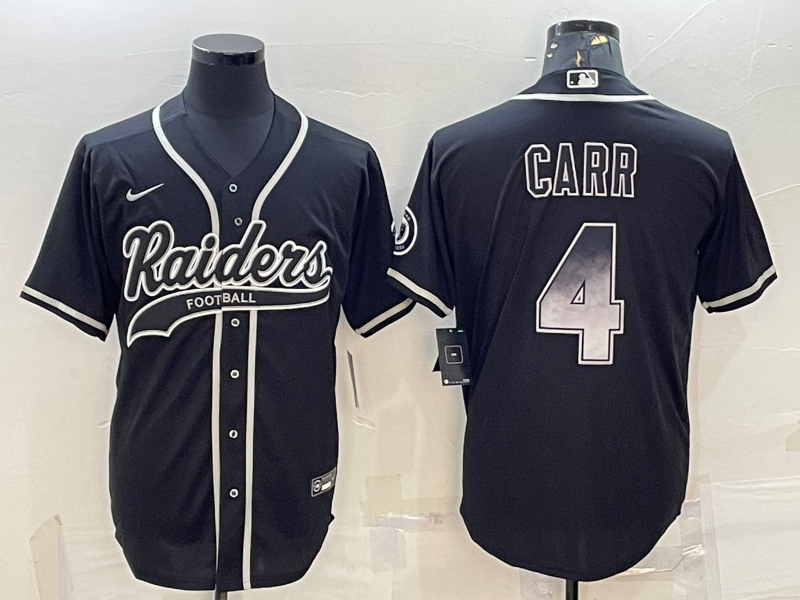 Men's Las Vegas Raiders Derek Carr Black Game Player Jersey Joint Edition