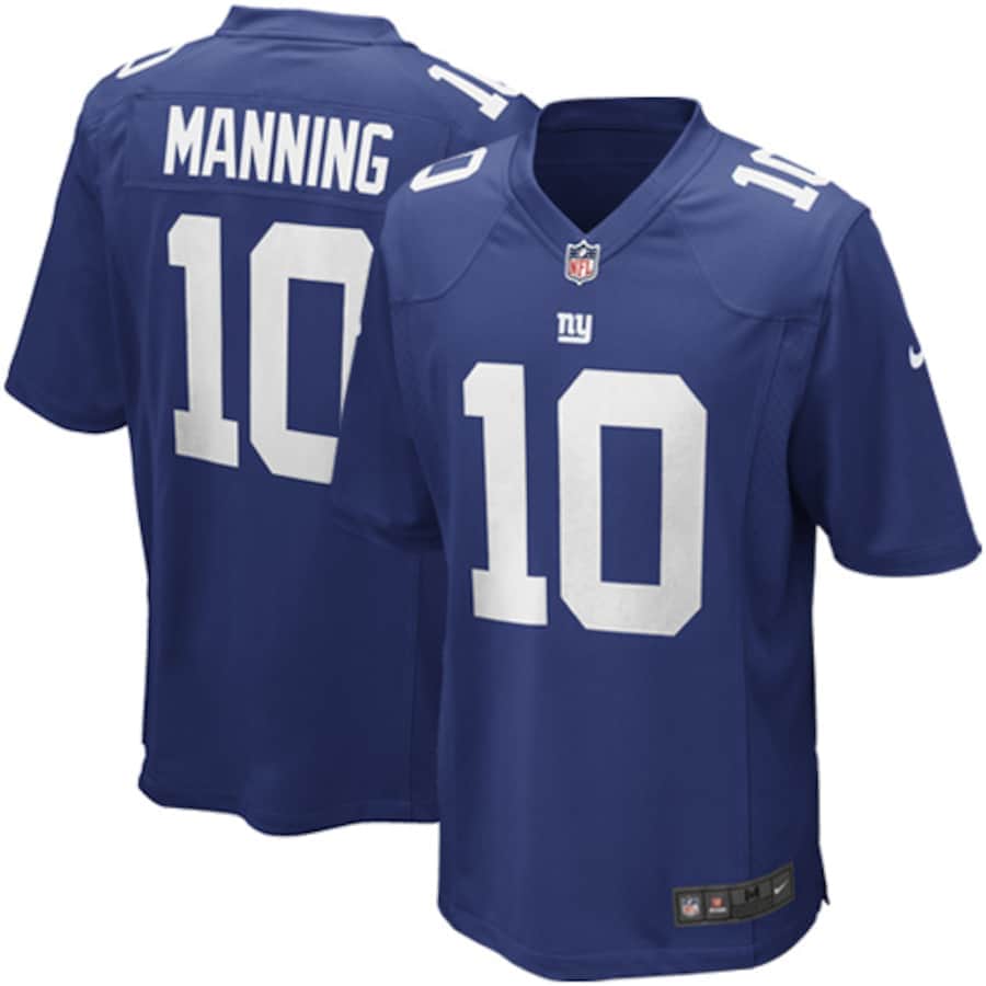 Mens New York Giants Eli Manning  Royal Blue Game Jersey