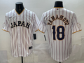Men's Japan Baseball Yoshinobu Yamamoto #18 White 2026 World Baseball Classic Home Stadium Jersey