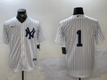 Men's New York Yankees Billy Martin #1 White Replica Player Jersey1