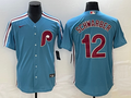 Men's Philadelphia Phillies Kyle Schwarber Blue Replica Player Jersey