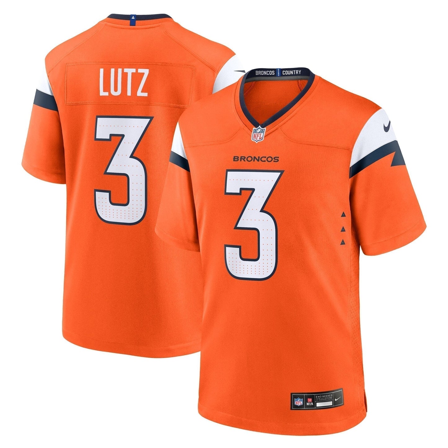 Wil Lutz Denver Broncos  Team Game Jersey -  Orange