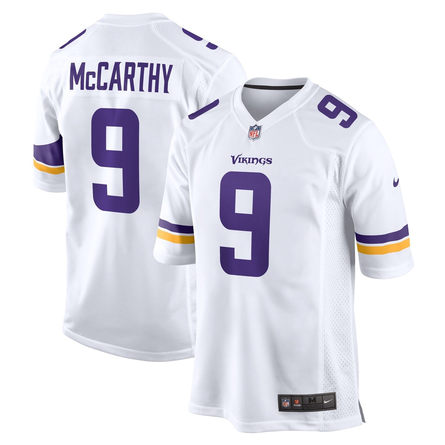 J.J. McCarthy Minnesota Vikings  Game Jersey -  White