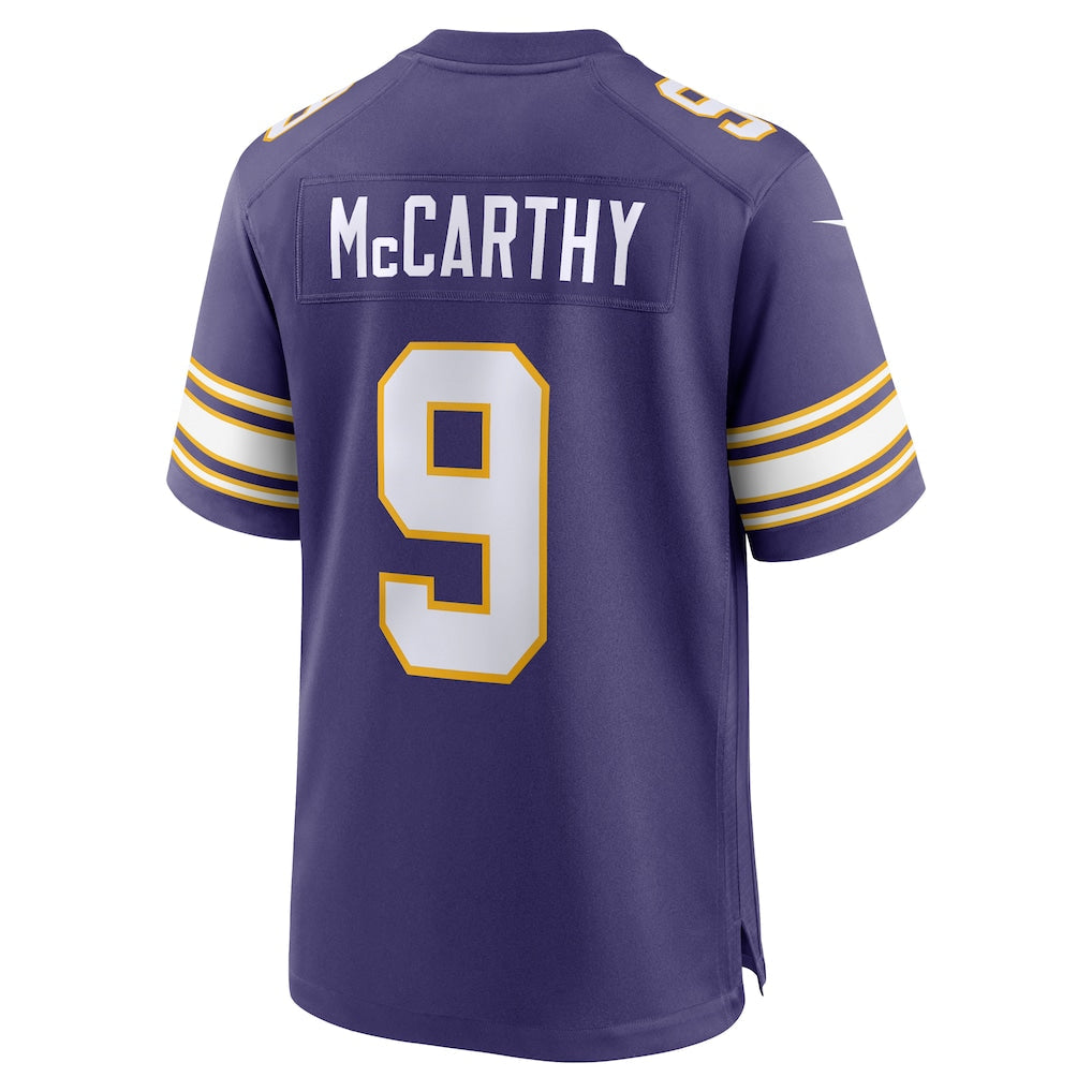 M.Vikings #9 J.J. McCarthy Purple 2nd Alternate Player Game Jersey