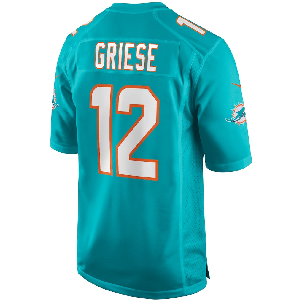 M.Dolphins #12 Bob Griese Aqua Game Retired Player Jersey