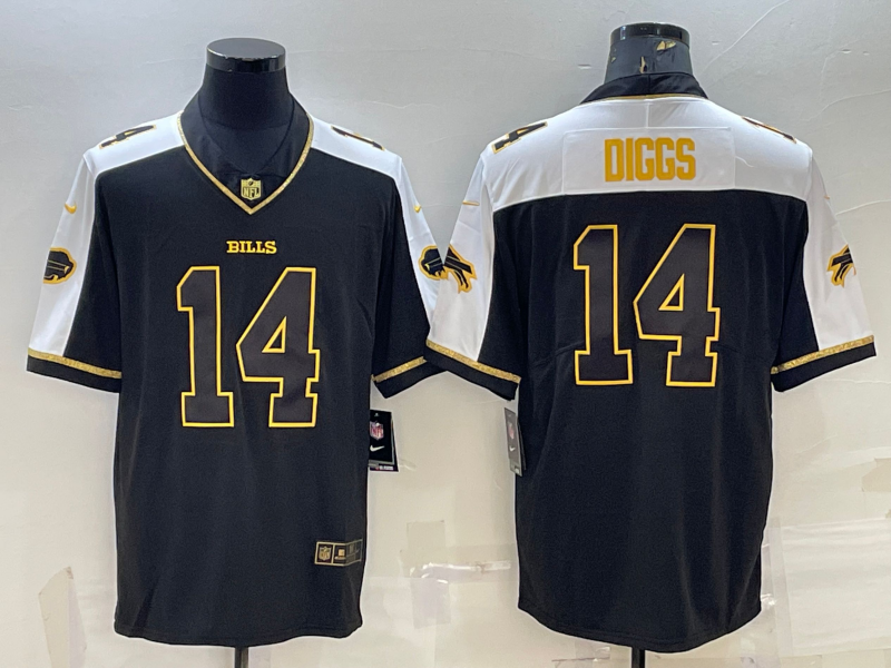 Men's Buffalo Bills Stefon Diggs Black Player Game Jersey