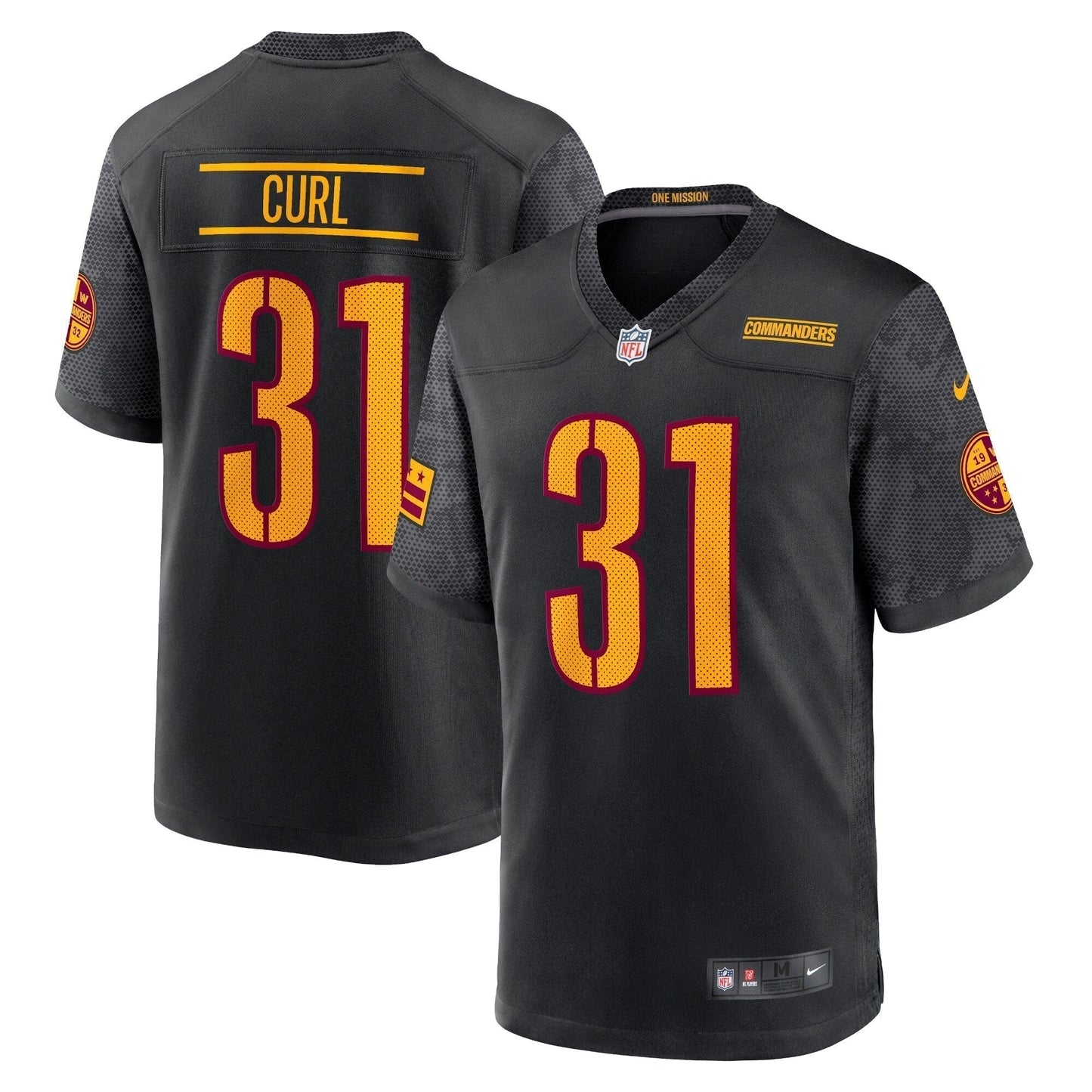 Kamren Curl Washington Commanders  Alternate Game   Jersey - Black