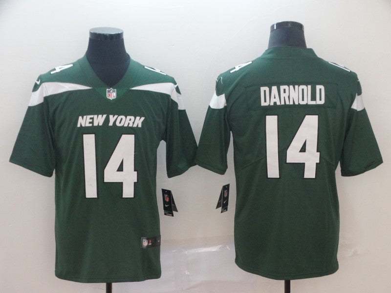 Men's New York Jets Sam Darnold #14 Green Game Player Jersey1