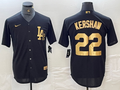 Men's Los Angeles Dodgers Clayton Kershaw Black Limited Player Jersey