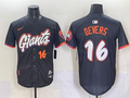 Men's San Francisco Giants Rafael Devers #16 Black 2025 City Connect Limited Player Jersey