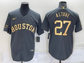 Men's Houston Astros Jose Altuve Gray Stitched Jersey