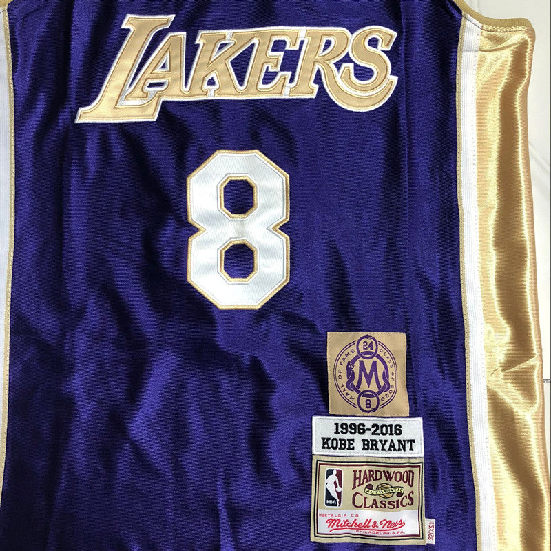 Kobe Bryant 2020 Hall of Fame Purple Fully Embroidered 8# Jersey