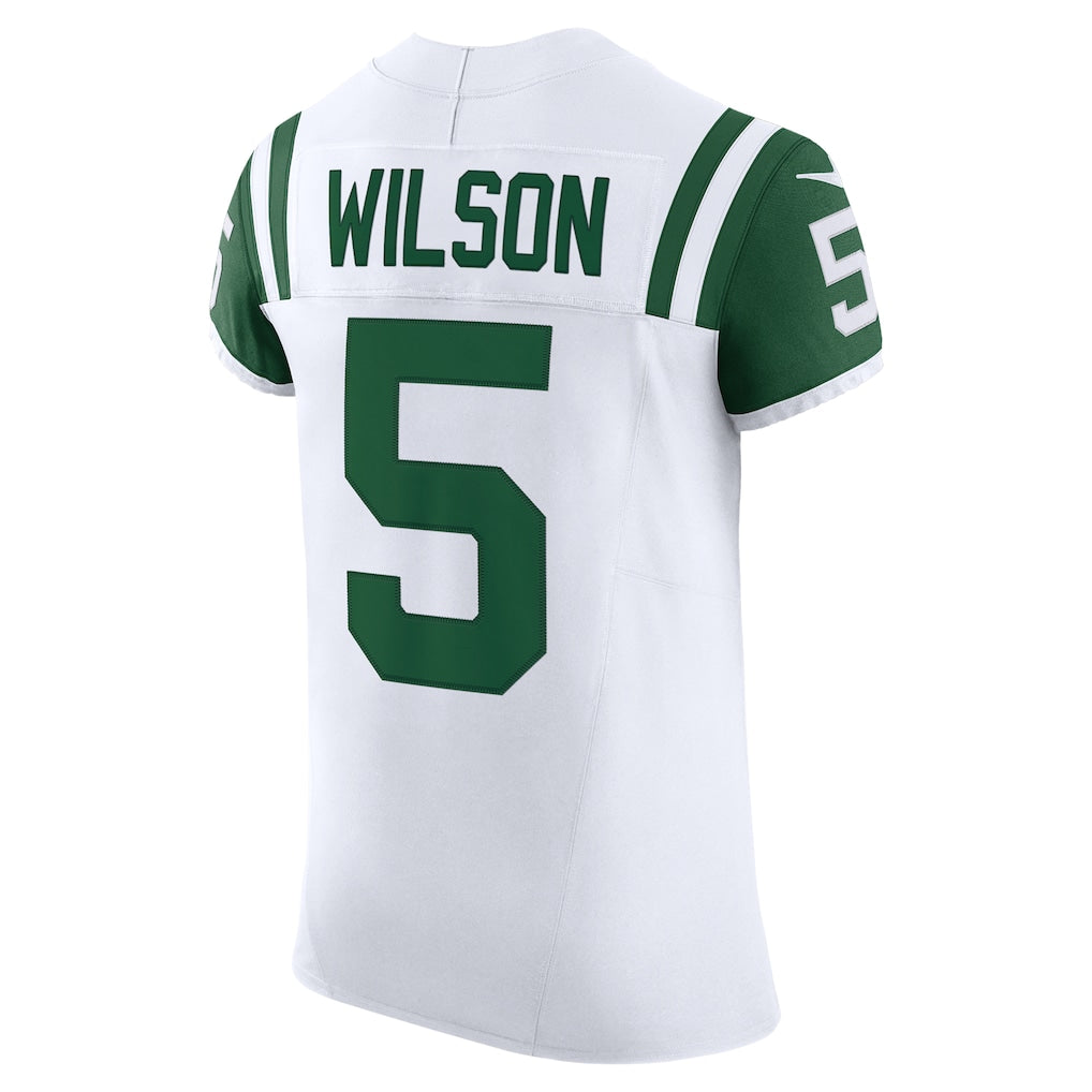 NY.Jets #5 Garrett Wilson White Classic Alternate Vapor F.U.S.E. Elite Jersey