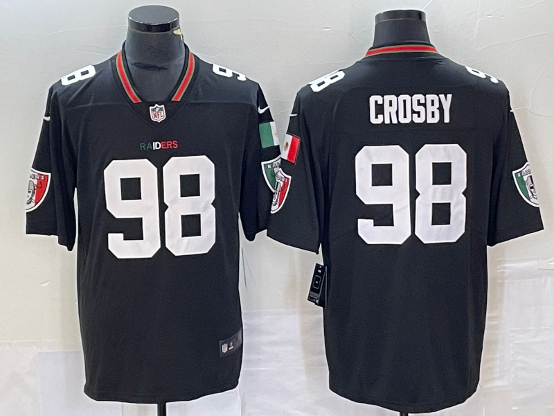 Men's Las Vegas Raiders Maxx Crosby Black Vapor F.U.S.E. Limited Jersey