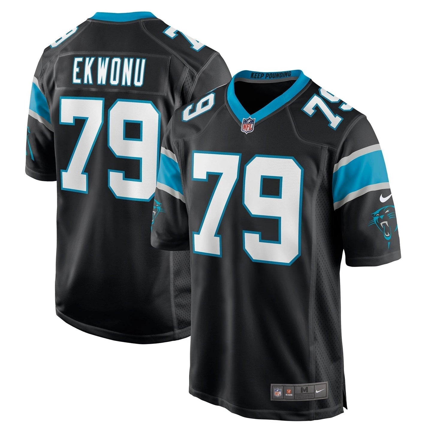 Ikem Ekwonu Carolina Panthers    Game Jersey - Black