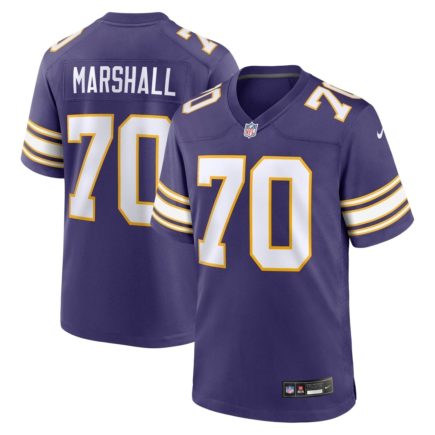 Jim Marshall Minnesota Vikings  Classic Retired   Jersey - Purple