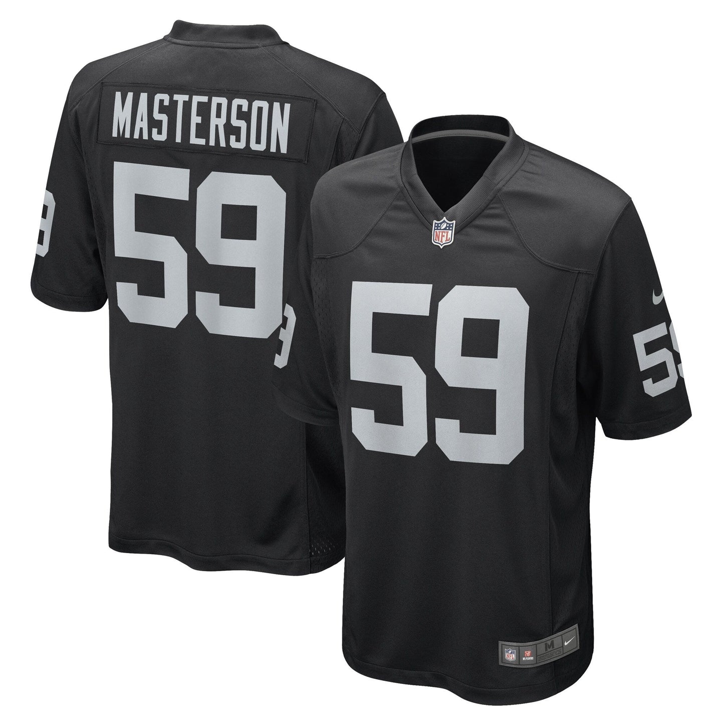 Luke Masterson Las Vegas Raiders  Game   Jersey - Black