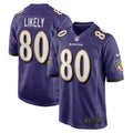 Isaiah Likely Baltimore Ravens    Game Jersey - Purple