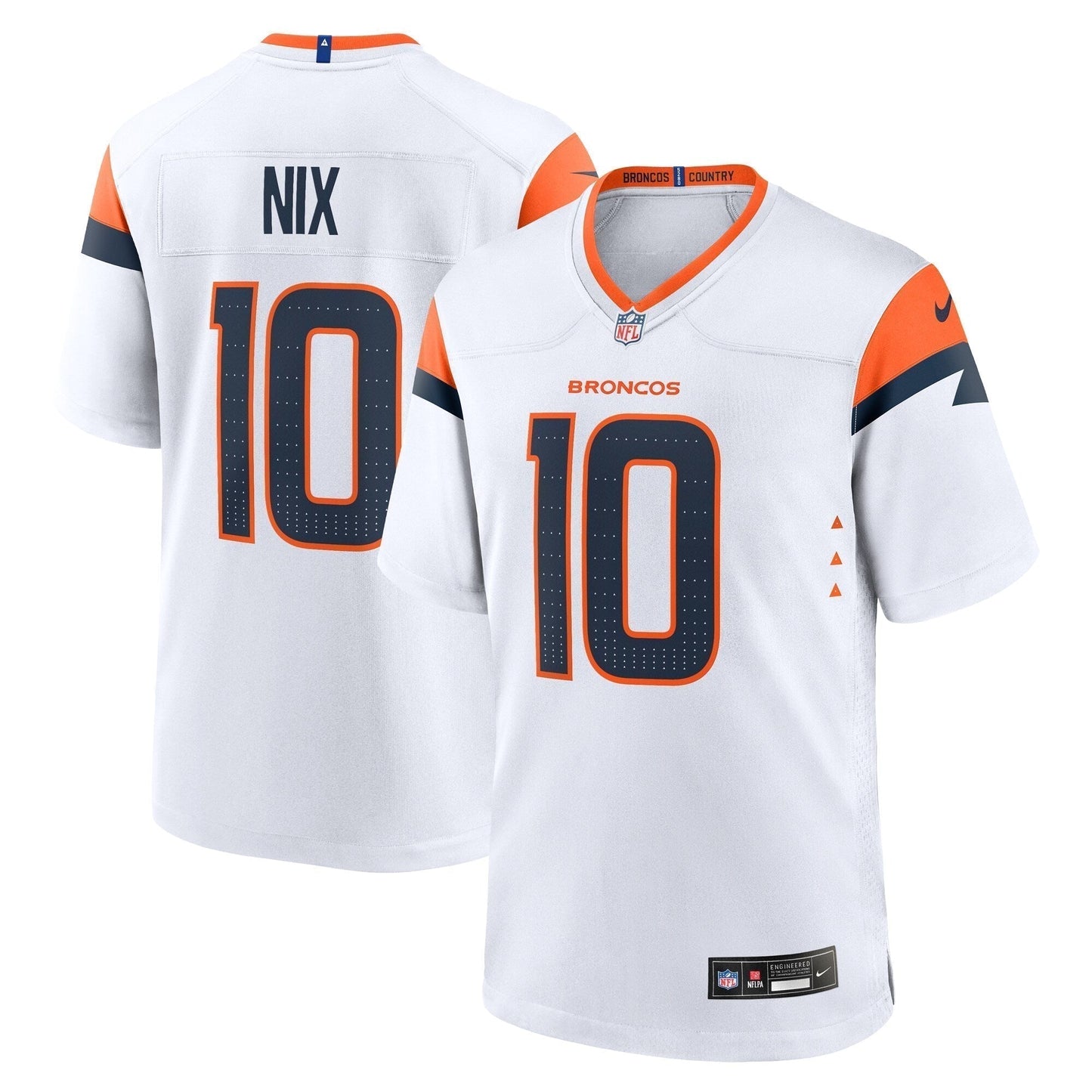 Bo Nix Denver Broncos  Game Jersey -  White