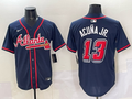 Men's Atlanta Braves Ronald Acuna Jr. #13 Navy 2025 MLB Speedway Classic Alternate Limited Jersey