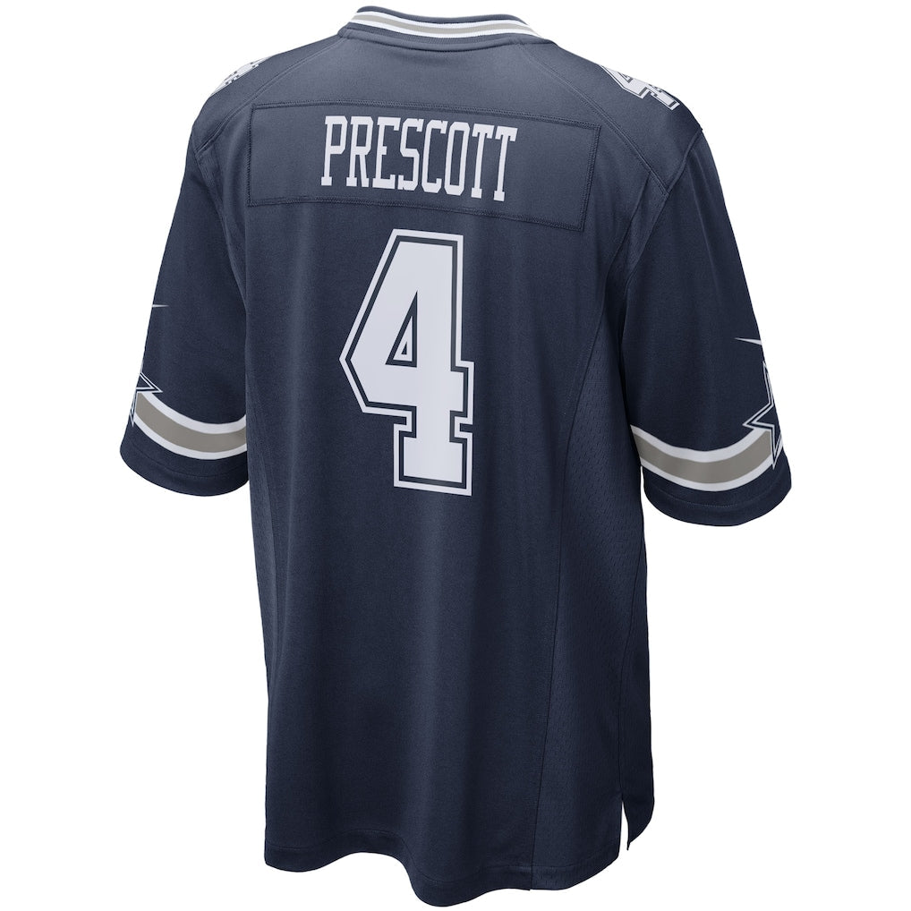 D.Cowboys #4 Dak Prescott Navy Game Team Jersey