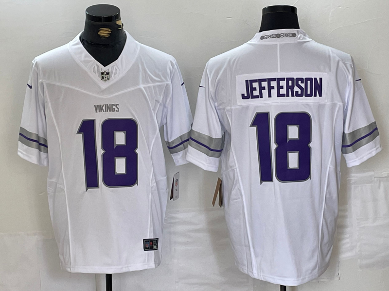Men's Minnesota Vikings Justin Jefferson White Alternate Vapor F.U.S.E. Elite Player Jersey