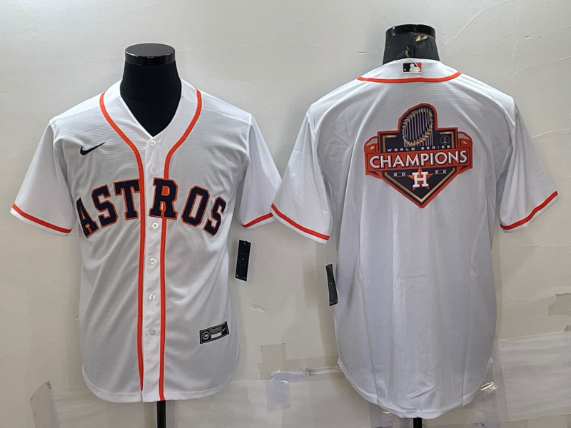 Men's Houston Astros White Home Replica Team Jersey1