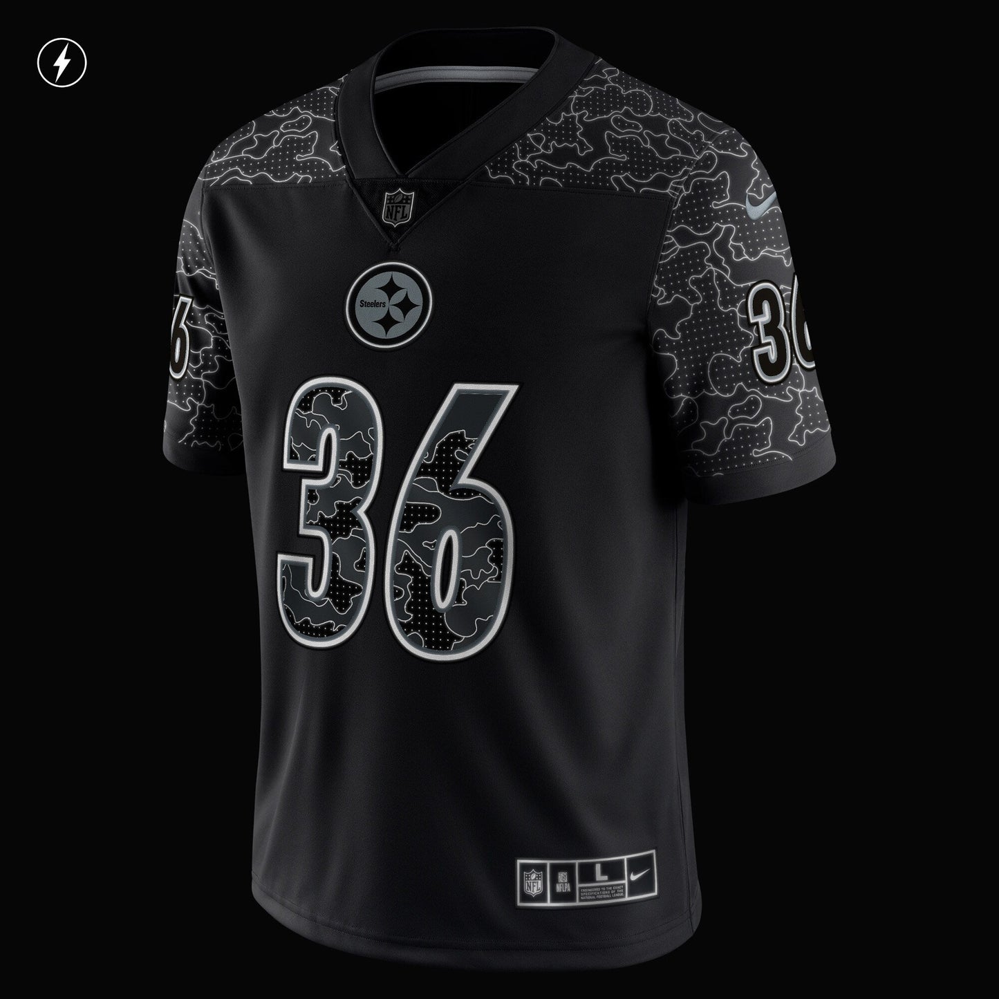 Jerome Bettis Pittsburgh Steelers  Retired   RFLCTV Limited Jersey - Black