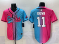 Men's Philadelphia Eagles A.J. Brown #11 Pink/Blue Game Jersey