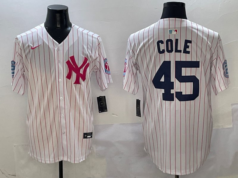 Men's New York Yankees Gerrit Cole White Team Player Jersey