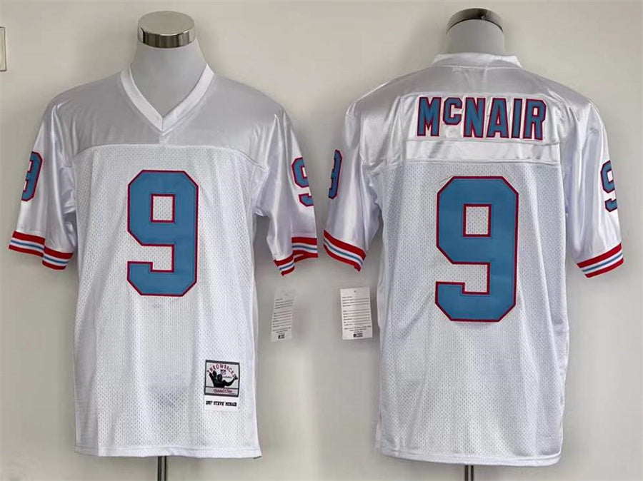 Men's Tennessee Oilers Steve McNair White Legacy Replica Jersey