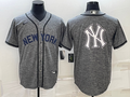 Men's New York Yankees1 Gray Authentic Player Jersey