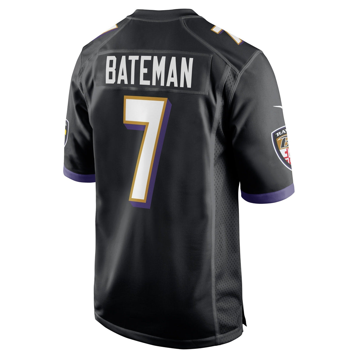 Rashod Bateman Baltimore Ravens  Game   Jersey - Black