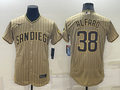 Men's San Diego Padres Jorge Alfaro Khaki Stitched Jersey