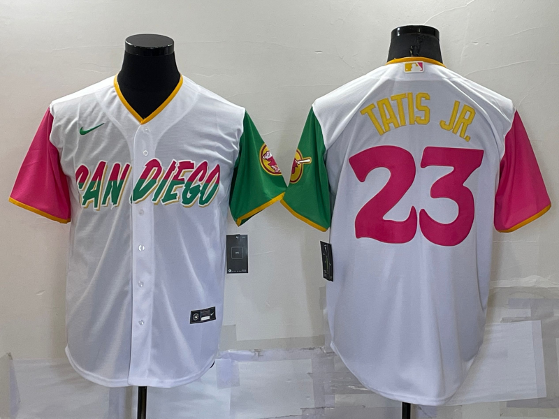 Men's San Diego Padres Fernando Tatis Jr. White Player Stitched Jersey