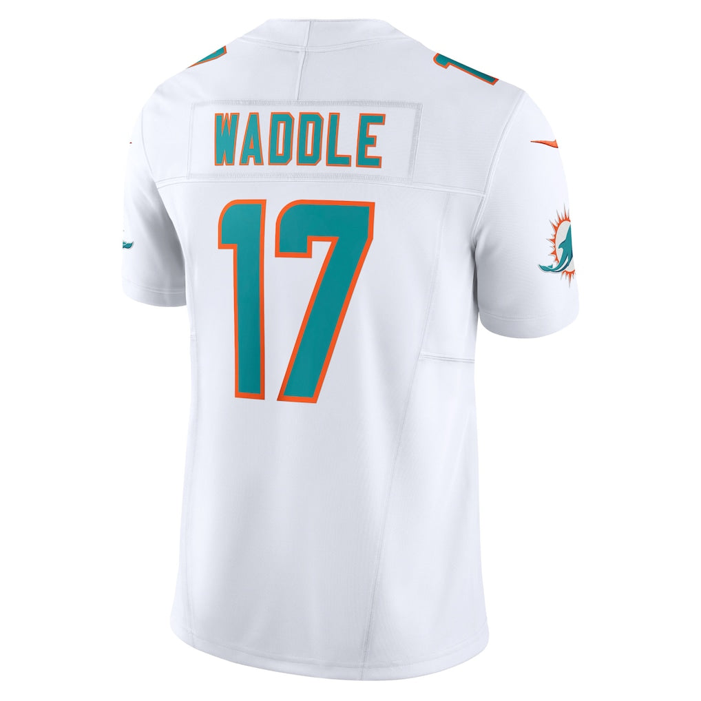 M.Dolphins #17 Jaylen Waddle White Vapor F.U.S.E. Limited Jersey