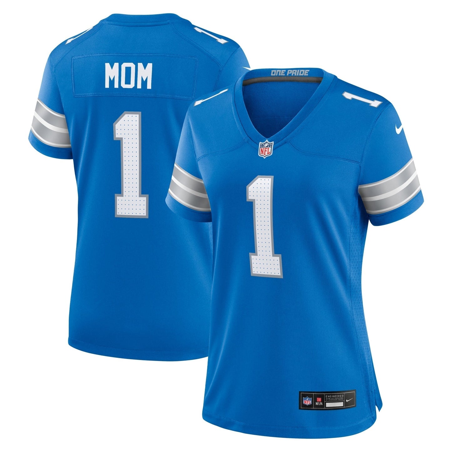 Number 1 Mom Detroit Lions  Game Jersey - Blue