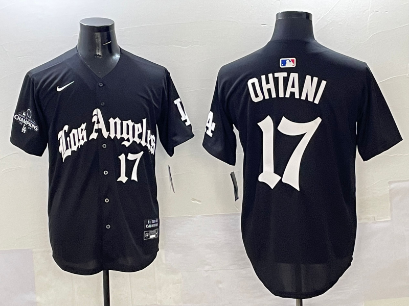 Men's Los Angeles Dodgers Shohei Ohtani Black Team Player Game Jersey